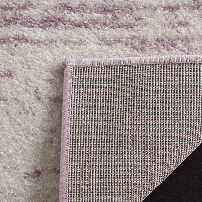 Сучасний килим SAFAVIEH для вітальні, їдальні, спальні - колекція Adirondack, короткий ворс, кремовий та фіолетовий, 183 x 274 см