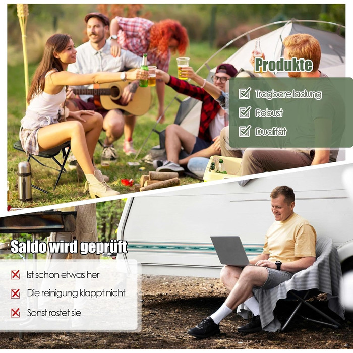 Складаний стілець для відпочинку: садовий, туристичний, для кемпінгу. Легкий та портативний