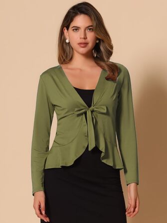 Allegra K Кардиган жіночий, оливковий, розмір S