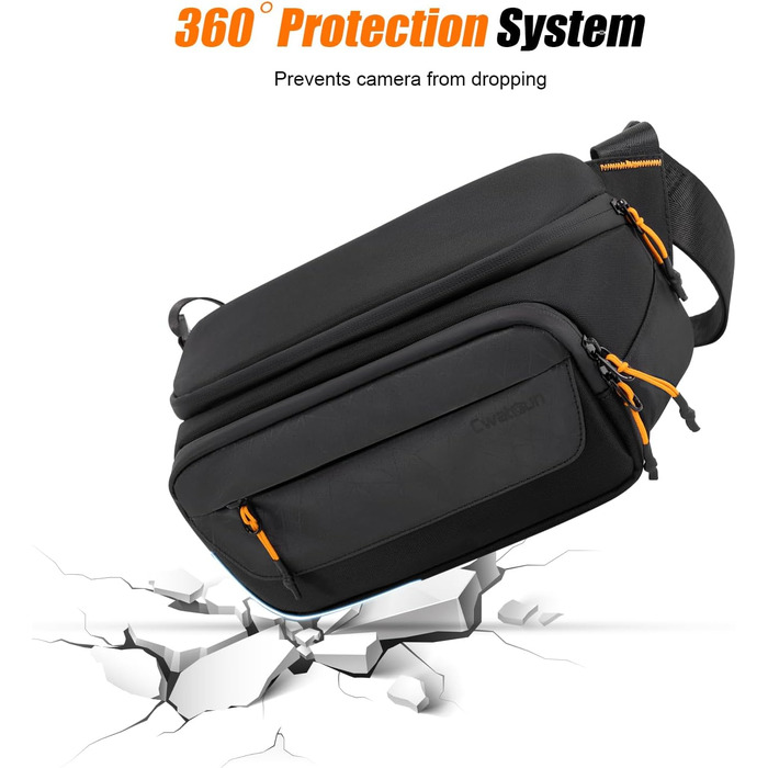 Чорна сумка для камери Cwatcun з кріпленням для штатива, водостійка, для фотографів (S)