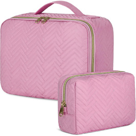 Косметичка для жінок IGOLUMON - велика водонепроникна косметичка для подорожей (2 шт, рожевий)