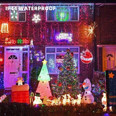 LED-гірлянда для дому та вулиці, 10м, 100 LED, святкова прикраса, вологостійка, 8 режимів світіння, таймер, гірлянда на ялинку (тепле біле світло)