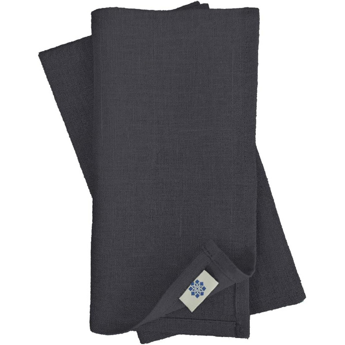Linen & Cotton 4 x Cloth Napkins - Fabric Napkins, Linen Napkins, Solid Color, Nordic - 100% Linen, Black (42 x 42cm) Rectangular for Home, Kitchen, Dining Room, Cafe, Restaurant, Hotel, Catering, Party, Decoration
