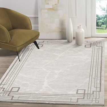 Килимок для вітальні SANAT Harmony - короткий ворс, 120x160 см, підходить для різних кімнат, сертифікат Öko-Tex 100, класичний бежевий