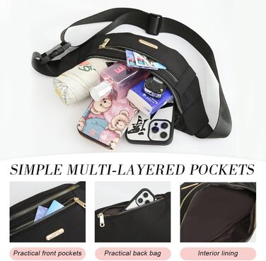 Гірчатка поясна водонепроникна для жінок та чоловіків, сумка через плече, сумка на груди, модний чорний/білий колір