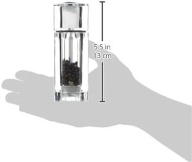 Cole & Mason Cube 2 в 1 млин для солі та перцю, акрил, 130 мм, Precision+, комбінована млинка для спецій