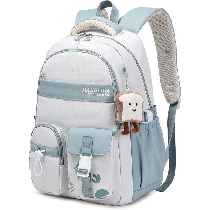 Шкільний рюкзак для дівчаток - водонепроникний, легкий, стильний, з великою місткістю, для 3-9 класів, ніллон, фіолетовий (8534# Blu)