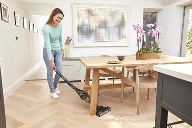 Акумуляторний пилосос BLACK+DECKER BHHV315B-QW Lithium Dustbuster з циклонною технологією та щілинною насадкою, безмішковий, білий/синій