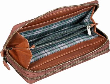 Benthill Large Wallet, Genuine Leather | Wallet with RFID Protection | Zipper Wallet with Many Card Slots including Gift Box, Color: Brown