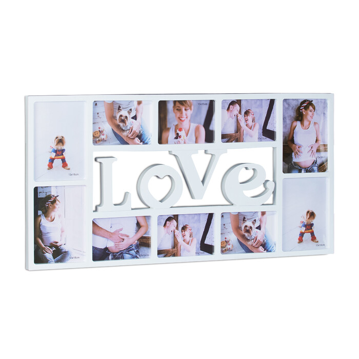 Рамка для фотографій Relaxdays LOVE на 10 фото