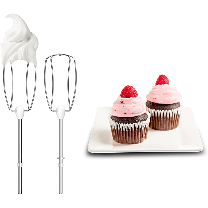 Електричний міксер Moulinex Prep'Mix+ HM460110, 500 Вт, 5 швидкостей, турборежим, 2 вінчики та 2 гаки для тіста з нержавіючої сталі