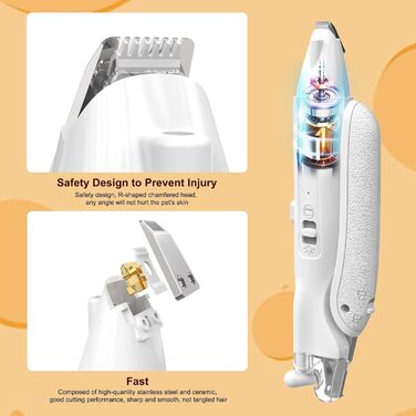 Машинка для стрижки собак Leise, 4 в 1: стрижка тіла, обрізка подушечок, догляд за очима та вухами. Ідеально для собак та котів. Комплект 2 в 1