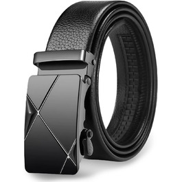 Чоловічий шкіряний ремінь автоматичної застібки без отворів, 35 мм, регульований, для ділових костюмів та джинсів, з антицарапинною пряжкою, елегантний дизайн