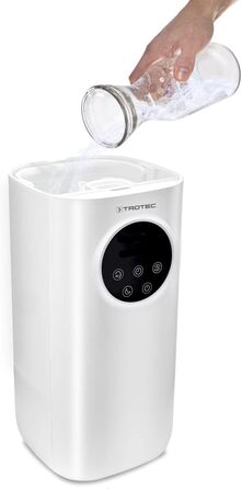Тротек B 7 E – Ультразвуковий зволожувач повітря з аромадифузором, очищувач повітря з вугільним фільтром та UV-лампою, об'єм бака 5 л, нічний режим