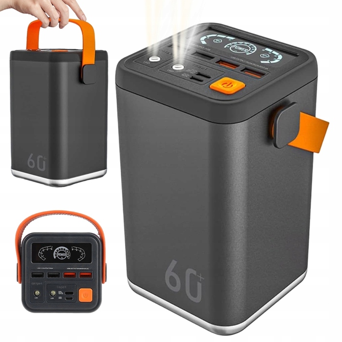Потужний швидкий павербанк 60000 mAh 36W QC PD USB-C — зовнішній акумулятор для подорожей