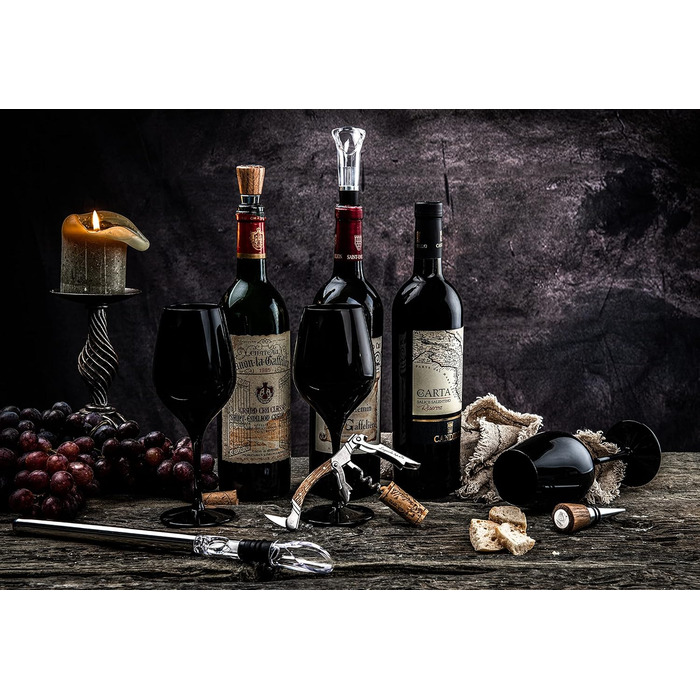 Набір Laguiole Style de Vie з відкривачем для пляшок, 6 предметів, з дубовим деревом