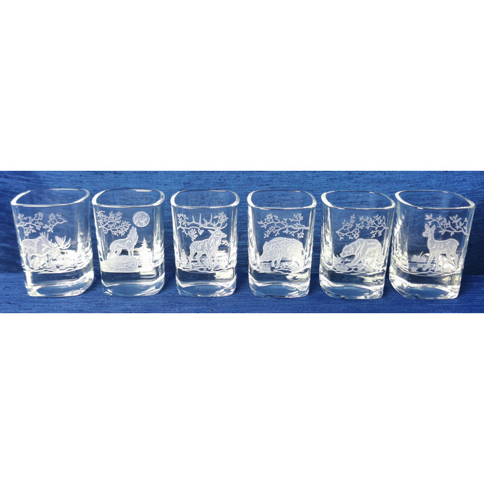 Набір стопок для горілки Art-Glass Myśliwskie, прозорі, 50 мл, 6 шт.