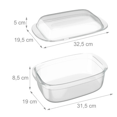Relaxdays Casserole Dish with Lid, 4.5 l