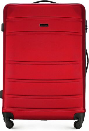 ЧемоданWITTCHEN Globe Line: ручна поклажа, трівалi, ABS, 4 колеса, кодовий замок, телескопічна ручка, червоний, розмір S | Підходить для Lufthansa, Eurowings, Ryanair, Condor, Discover Airlines