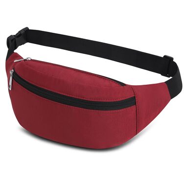 Спортивна поясна сумка на пояс, водонепроникна, для жінок та чоловіків, нейлон, для туризму, бігу, собак, червона
