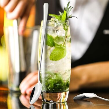 Набір ложок з нержавіючої сталі HomEdge, 21 см, 12 шт. (Коктейльні, кавові)