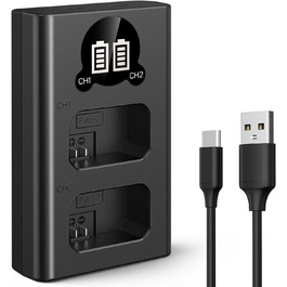 Акумулятор NP-FW50 K&F Concept та зарядний пристрій, 1100mAh, 2 шт. для Sony ZV-E10, A6000, A6300, A6400, A7, A7II, A7RII, A7S, A7S2, A7R, A7R2, A55, A5100, A5000, A3000, RX10