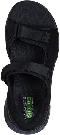 Сандалі Skechers Go Walk Flex чоловічі, 47 EU, чорно-лаймові, текстиль