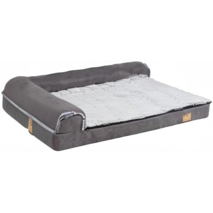 Ортопедичне ліжко для собак BingoPaw XL: велике, зручне, знімний чохол, водонепроникна підстилка, 120x90x25 см