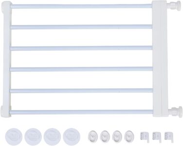 Розширюване переносне захисне ґратка для собак та дітей, сталевий каркас, чорний колір, висота 42/36 см