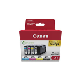 Комплект картриджів Canon PGI-1500 XL (Чорний, Блакитний, Пурпуровий, Жовтий) — набір з 4-х чорнильних картриджів підвищеної ємності