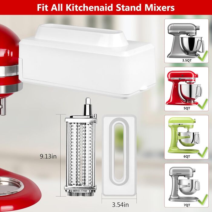Насадка для подрібнення м'яса LETOMS для міксерів KitchenAid, оновлений подрібнювач із нержавіючої сталі, міцний і довговічний, підходить для посудомийки