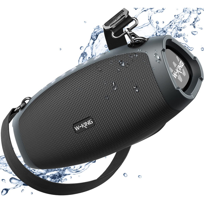 W-KING Bluetooth колонка 120W: Водонепроникна портативна колонка для вечірок з глибоким басом, TF/AUX/EQ, до 42 годин