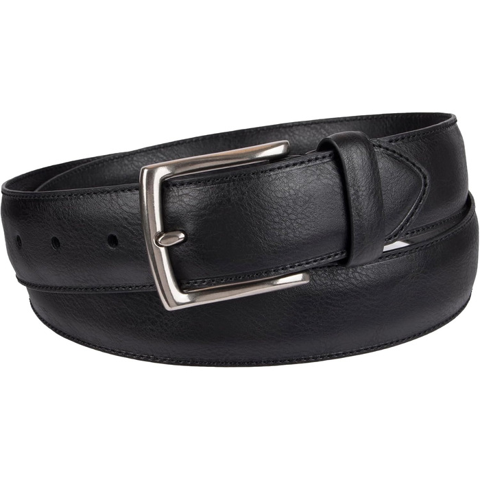 Чоловічий шкіряний ремінь Dockers з пряжкою, чорний, розмір 46-48
