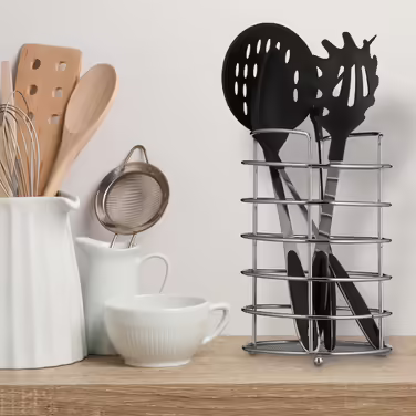 Relaxdays XL Kitchen Utensil Holder, Metal