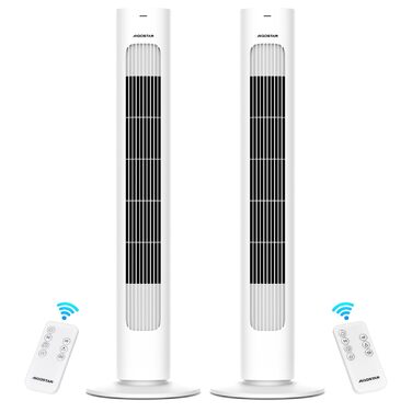 Вентилятор Tower Aigostar з пультом, 70° осциляція, 7 годин таймер, 3 режими/швидкості, енергоефективний, 2 шт.