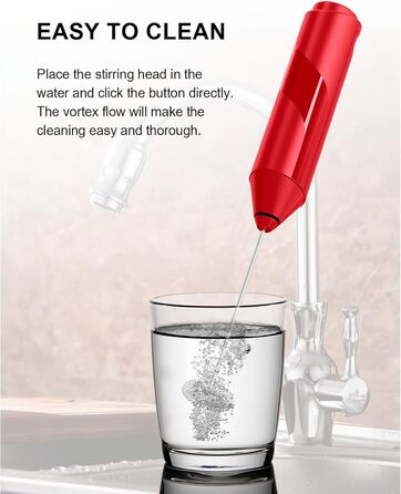 Ручний пінозмішувач COKUNST для матча, кави, гарячого шоколаду та лате - чорний (без підставки)