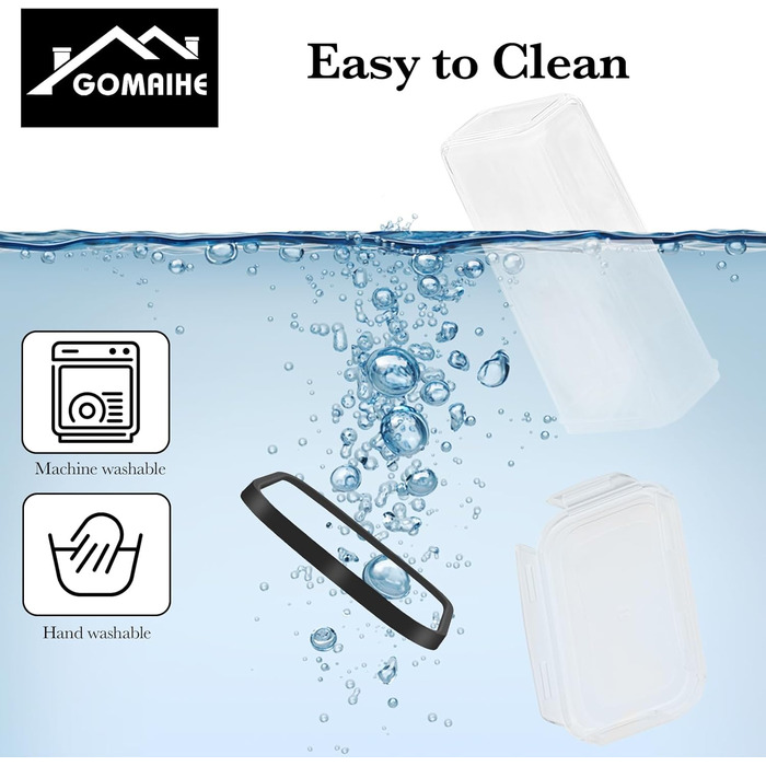 Контейнери для зберігання GoMaihe 12 шт. з кришкою: набір контейнерів для кухні, 800 мл з етикетками. Їдальні контейнери для крупи, цукру та спецій. Без BPA, придатні для миття в посудомийній машині. 0.8 л x 12 шт. (Чорний, 2.8 л x 6 шт.)