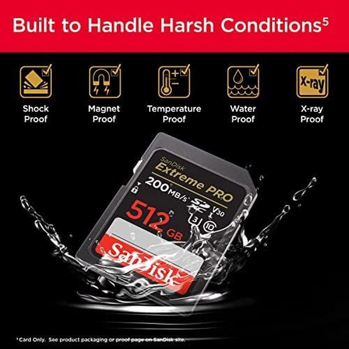 Карта пам'яті SanDisk Extreme PRO SDXC UHS-I 1 TB, V30, U3, швидкість до 200 МБ/с, для 4K UHD відео