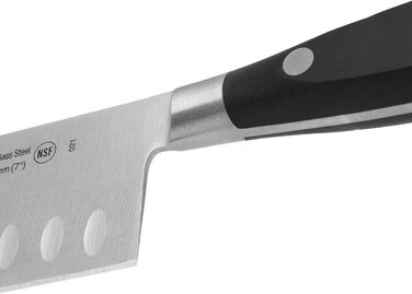 Ніж Santoku Arcos Riviera 180 мм з нержавіючої сталі з титаном, чорний | Іспанський ніж для кухні