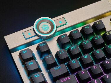 Механічна ігрова клавіатура Corsair K100 RGB Midnight Gold з перемикачами Cherry MX Low Profile, Bluetooth, сумісна з iCUE, QWERTZ DE, чорна