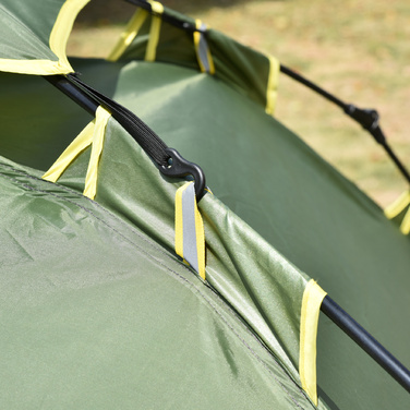 Outsunny Camping Tent Double Tent for 2 Adults + 1 Child, Waterproof, 4-Season, 210x210x140cm, ideal for outdoor adventures