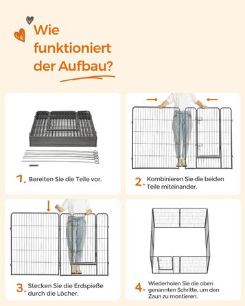 Вольєр для тварин Feandrea Freilaufgege XXL (77x100 см), сірий, збірний, для дому та вулиці