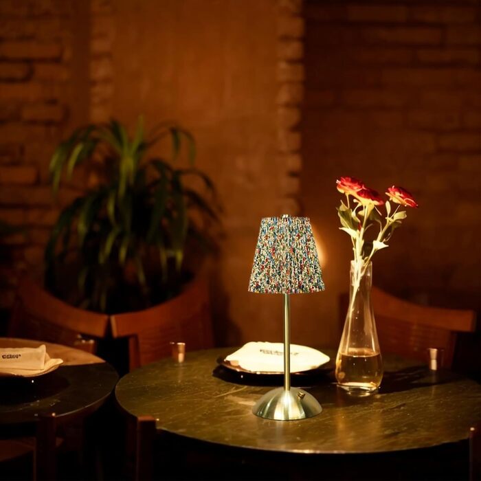 Світлодіодний настільний світильник бездротовий з димером, 3 режими кольору, акумуляторна лампа на стіл Kunterbunt B (2 шт.) для спальні, ресторану, читання