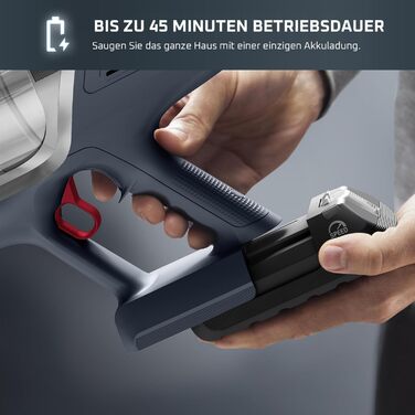 Бездротовий пилосос Rowenta X-Pert 6.60: акумуляторний, 100W, 45 хв роботи, без мішка, LED-насадка, легкий, 0,55 л, насадка для щілин, кріплення, чорний, RH6831EO (сірий/срібний)