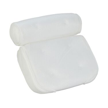 Relaxdays Bathtub Pillow White