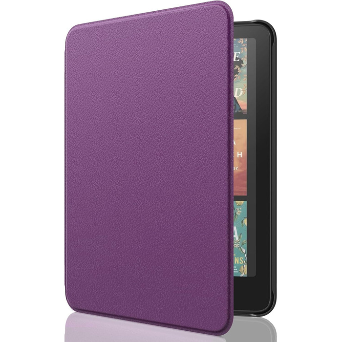 Чохол для Kindle Paperwhite (12-го покоління, 2024) та Kindle Colorsoft Signature Edition (2024) MoKo, Автоматичне вмикання/вимикання, Деним, Зелений (Ляйчі-Тіфпурпур)