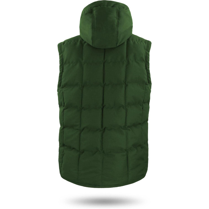 Жилет Normani Outdoor Sports з утеплювачем, вітронепроникний, з шкіряним патчем та капюшоном (M, Оливковий)