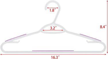 Пластикові вішалки для одягу, гнучкі, антиковзні, 30 шт. (Лідер)