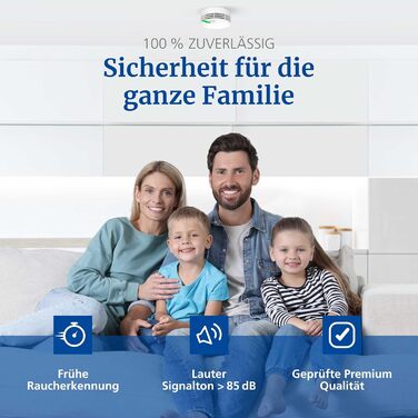 Hekatron Genius Plus X – Interconnected Smoke Detector, 10 Years Battery – with Base X Radio Module – Stiftung Warentest Test Winner – made in Germany – Wireless Smoke Detector Set – multilingual – 1 Piece