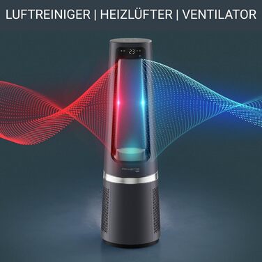 Rowenta Eclipse QU5030: Вентилятор-повітряочисник 3-в-1 | Rowenta | Повітряочисник, Вентилятор, Обігрівач | 12 швидкостей, Таймер, Дистанційне керування | Антрацит